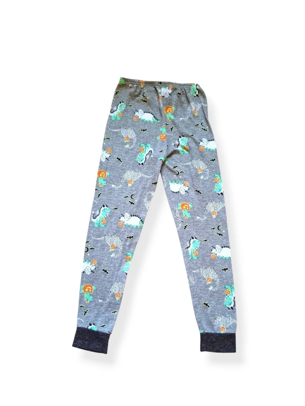 Gray Dino Halloween GLOW IN THE DARK! Pajama Set -Long Sleeve/7